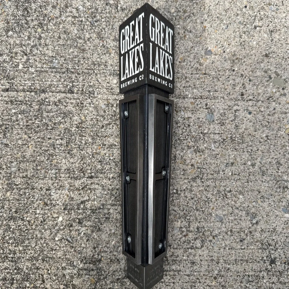 Great Lakes Brewing Co Beer Tap Handle Black Silver Barware Cleveland Ohio‎ Bar